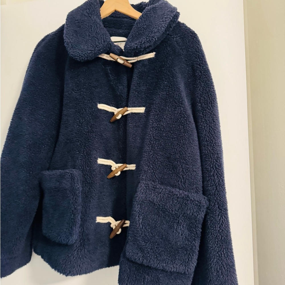 LOFT Navy Toggle Jacket